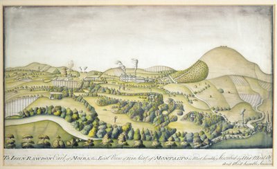 To John Rawdon, Earl of Moira, this East View of His Seat of Montalto, c.1800 by English School